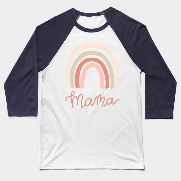 Rainbow Mama Modern Scandinavian Boho Rainbow Design Baseball T-Shirt by DoubleBrush